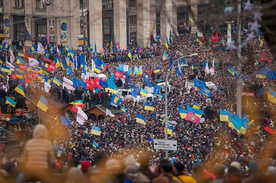 Protesters on Kiev's Maidan Sqaure